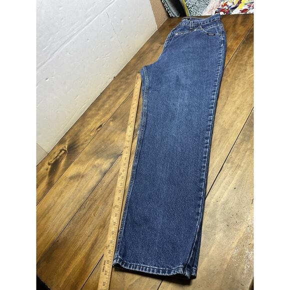 Vintage Rockies Western Mom High-waisted Bare Back Studded Blue Jeans 17/18 Long - Picture 11 of 11